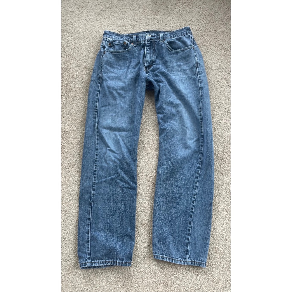 Levis 505 Regular Fit Straight Leg Jeans Mens 31x32 Medium Wash Blue 1989